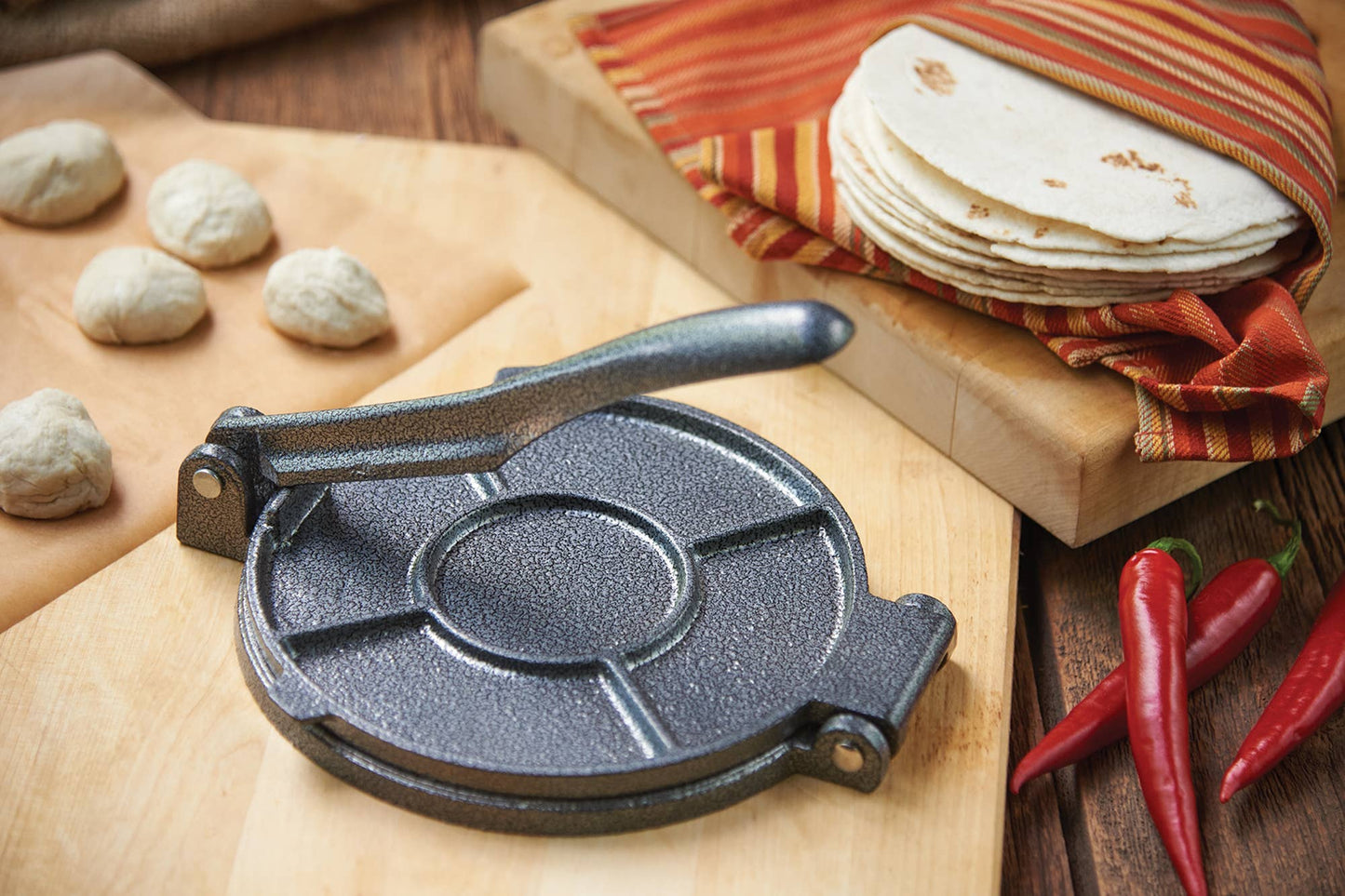 Cast Iron Tortilla Press, 7"