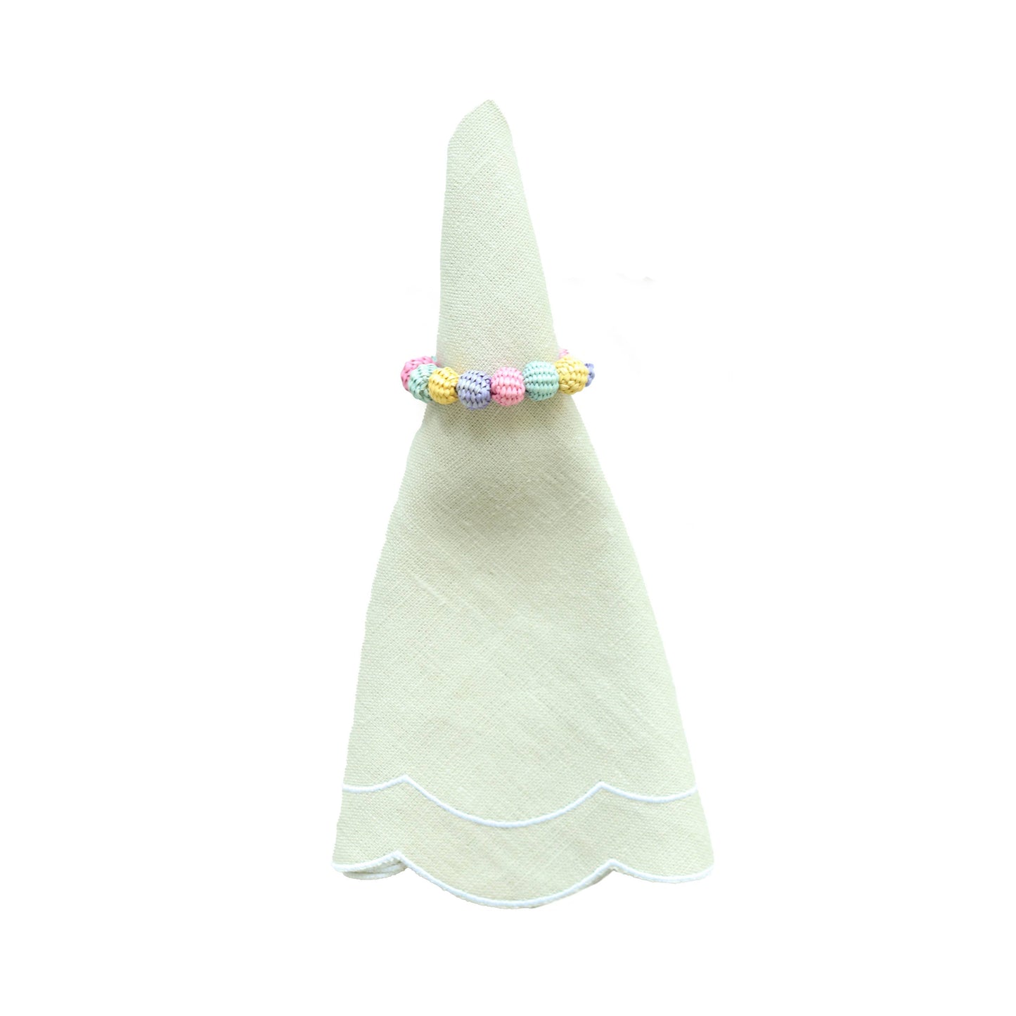 Cotton candy beads napkin ring