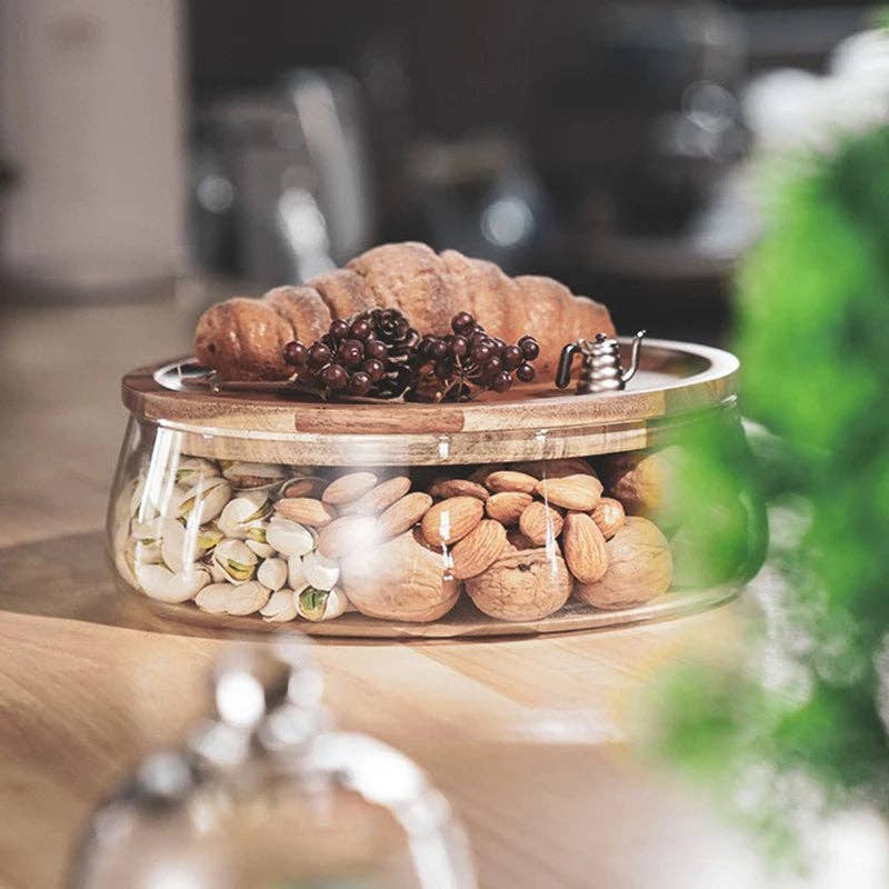 Wooden Food Container: 8 inch