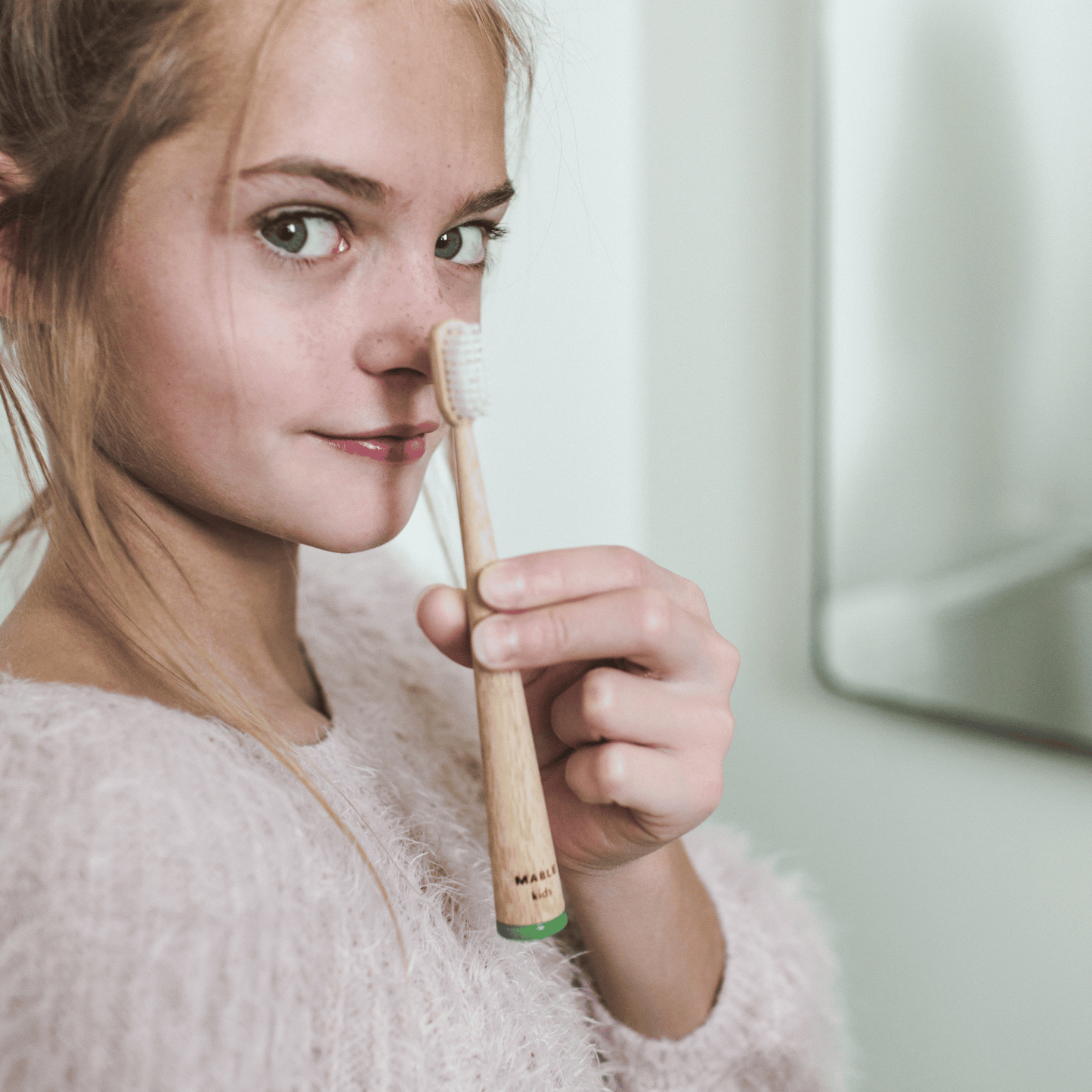 Kids Bamboo Toothbrush: Blue