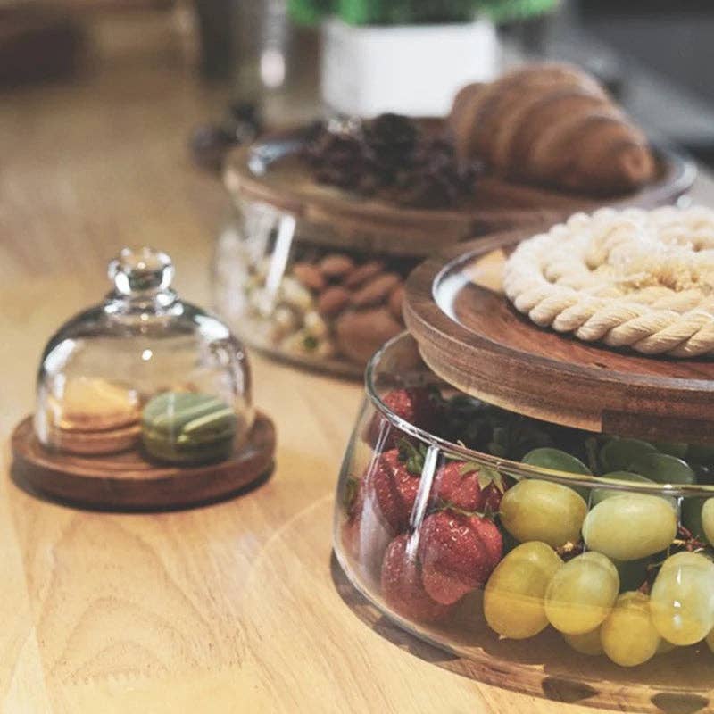 Wooden Food Container: 8 inch