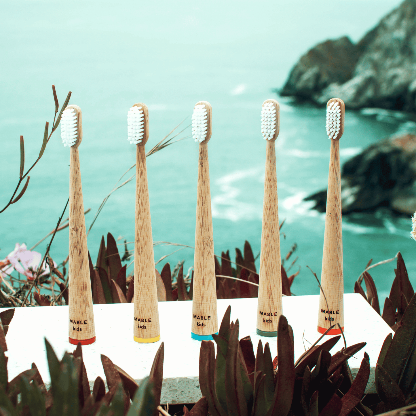 Kids Bamboo Toothbrush: Blue