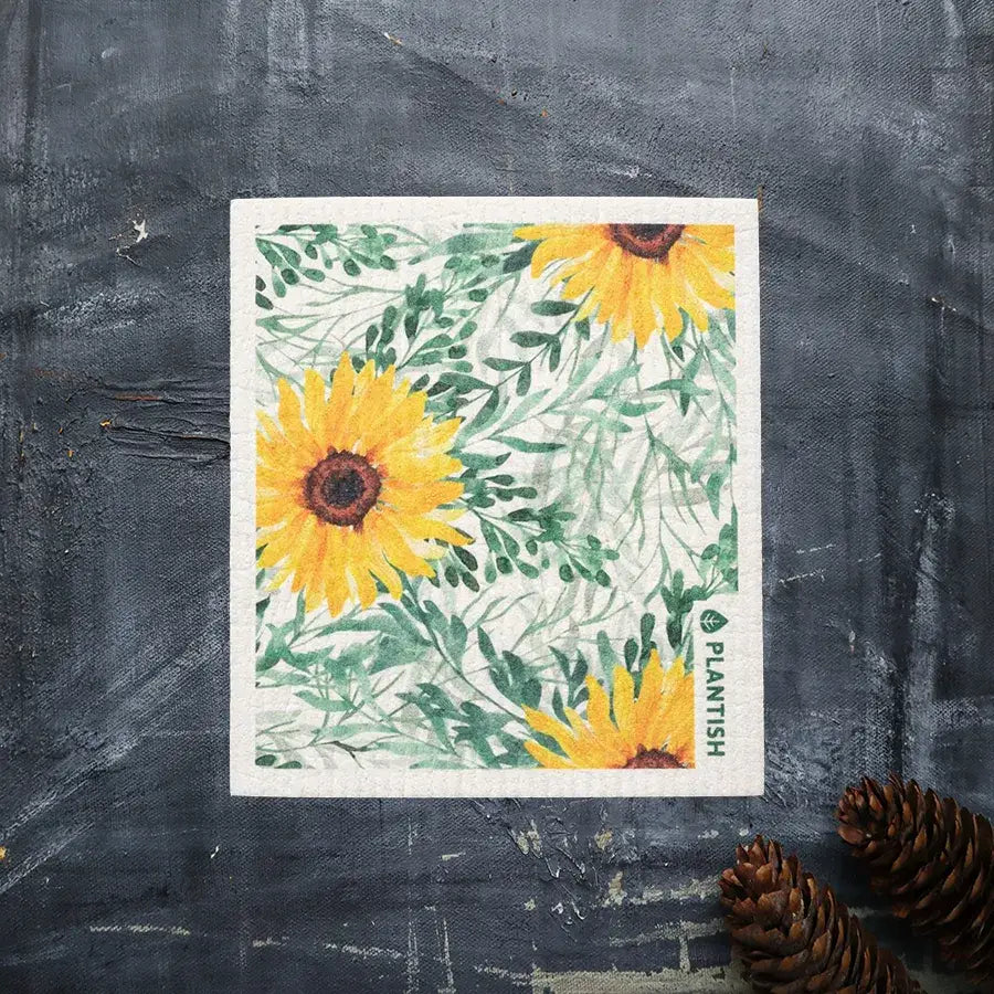 Floral Bursts - Set of 3 Swedish Sponge Cloths: Set of 3