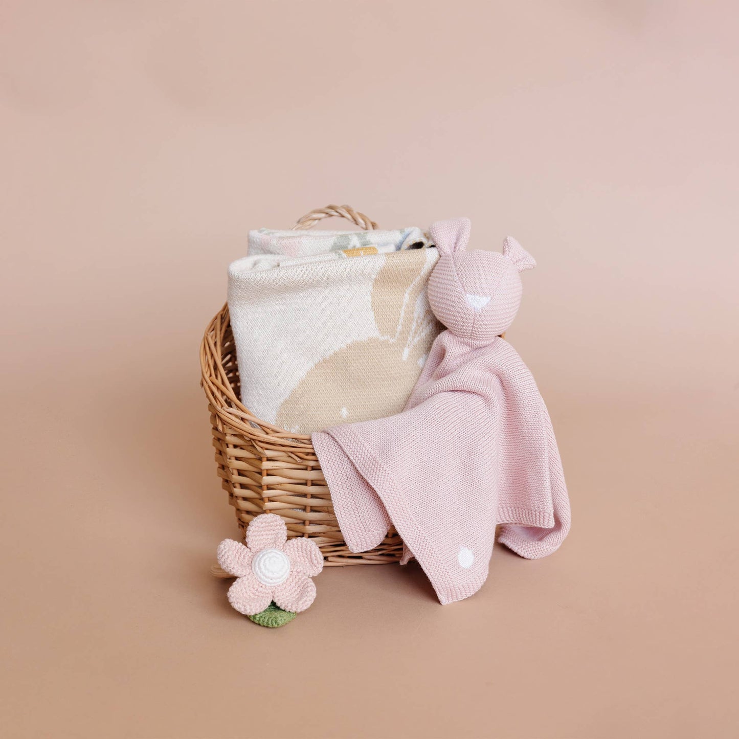 Lovey Bunny Pink Baby Gift Blanket Toy Spring Summer