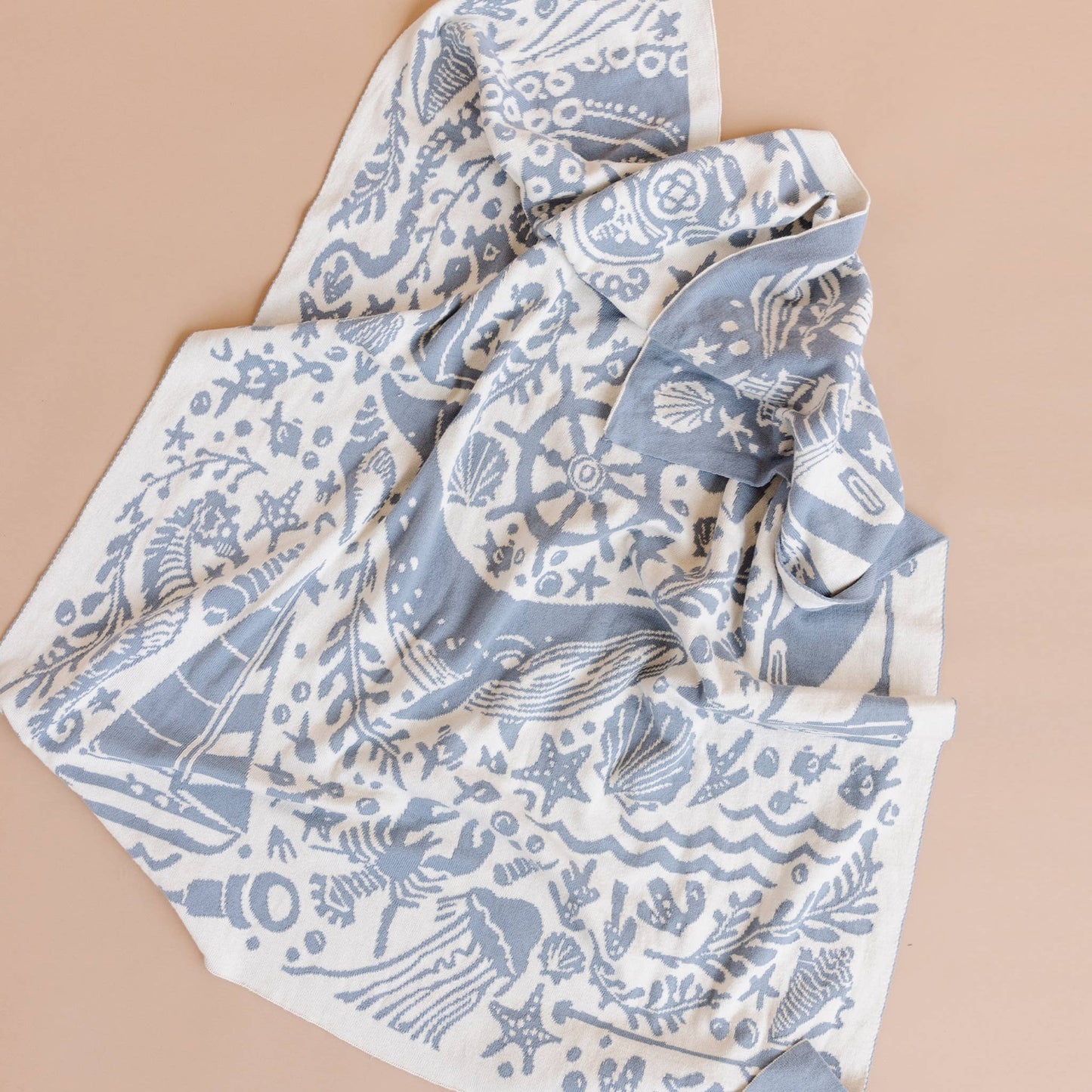 Blanket Nautical Cotton Baby Gift Spring Summer Ocean