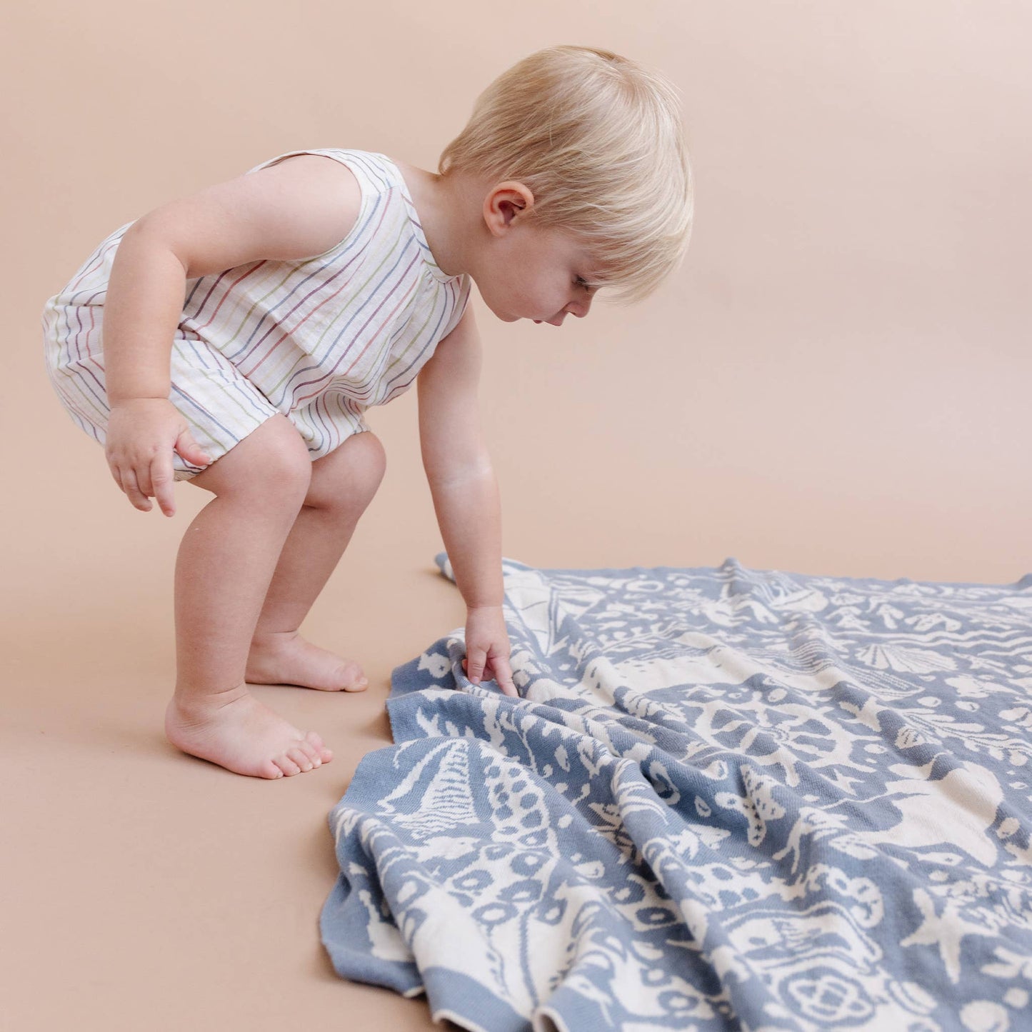 Blanket Nautical Cotton Baby Gift Spring Summer Ocean