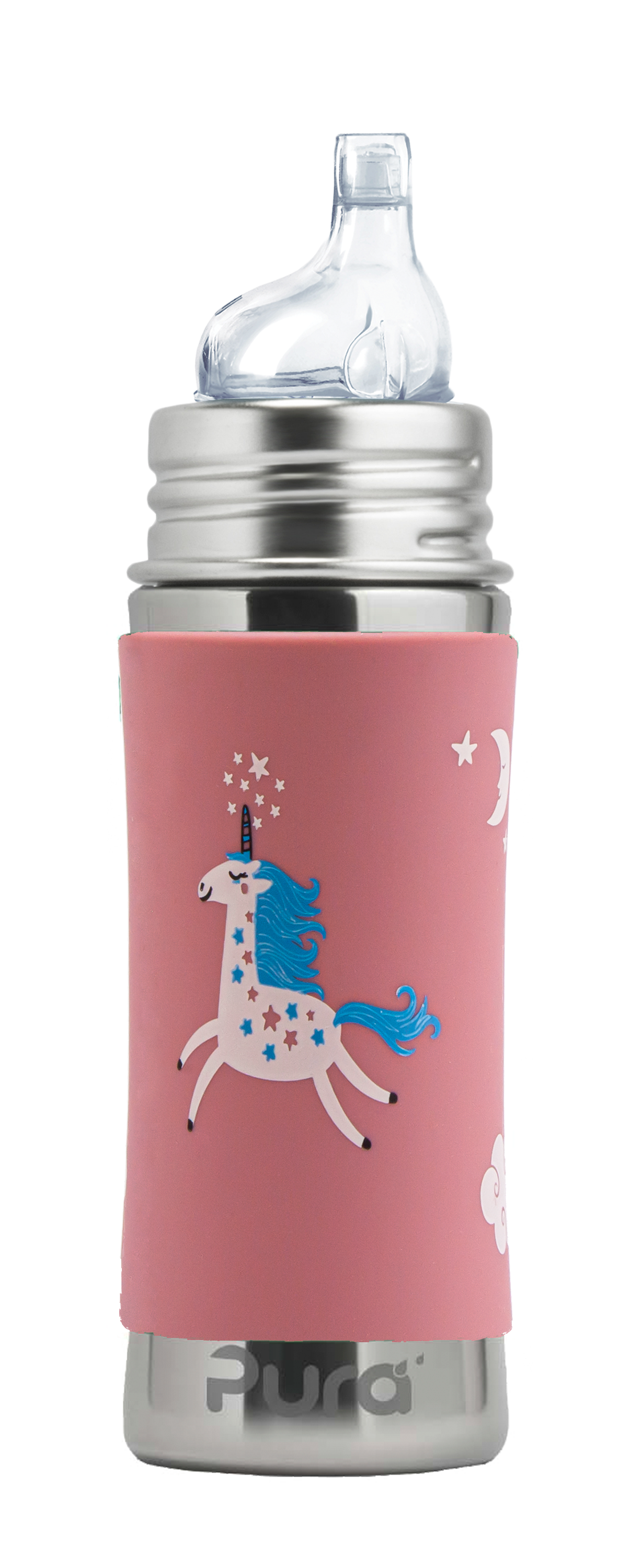 Kiki® 11oz Sippy Bottle: Aqua Sleeve