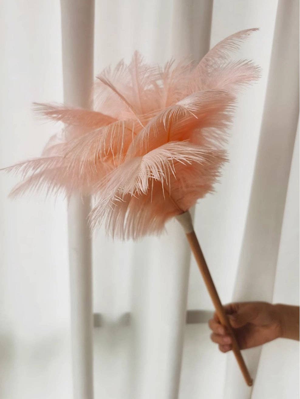 Pink Ostrich Feather Duster: S