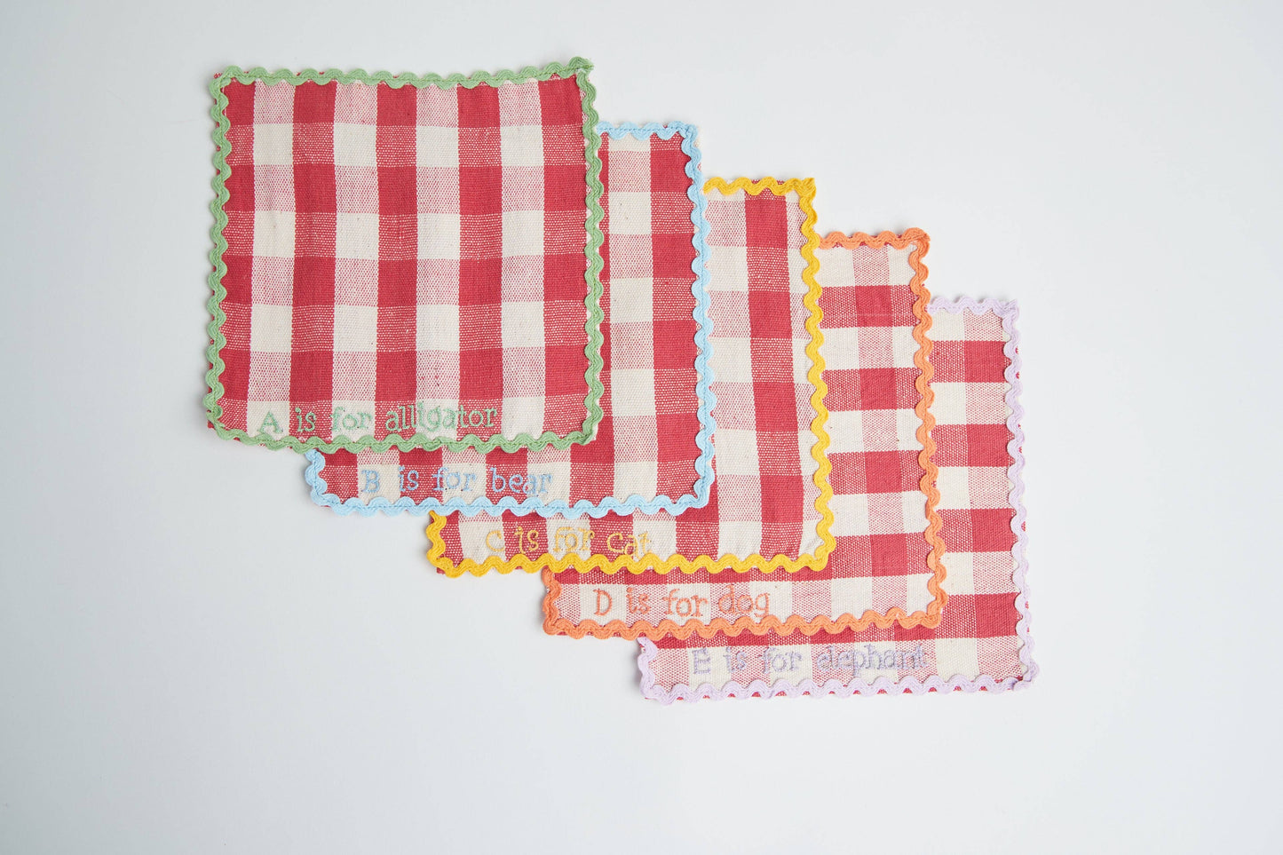 Handwoven ABC's Lunchbox Napkins