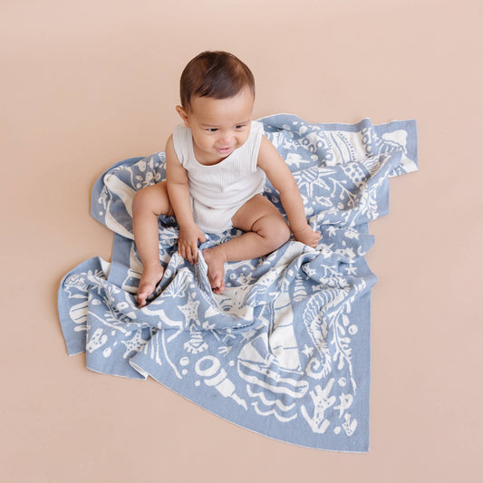 Blanket Nautical Cotton Baby Gift Spring Summer Ocean