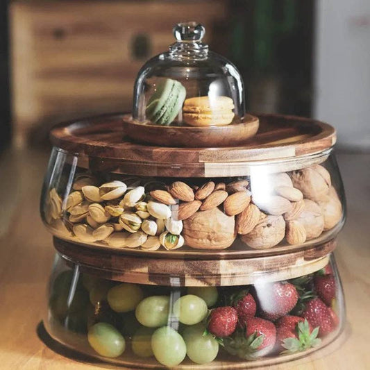 Wooden Food Container: 8 inch