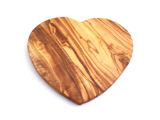 Large Heart Serving cutting board, Olivewood