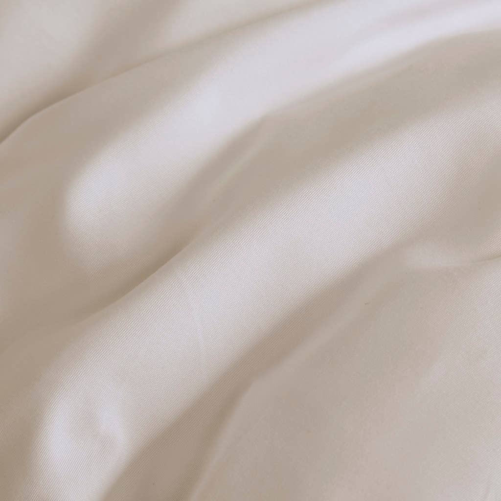 Quilted Goose Feather and Down Oversize Comforter, Cream: King/Cal King