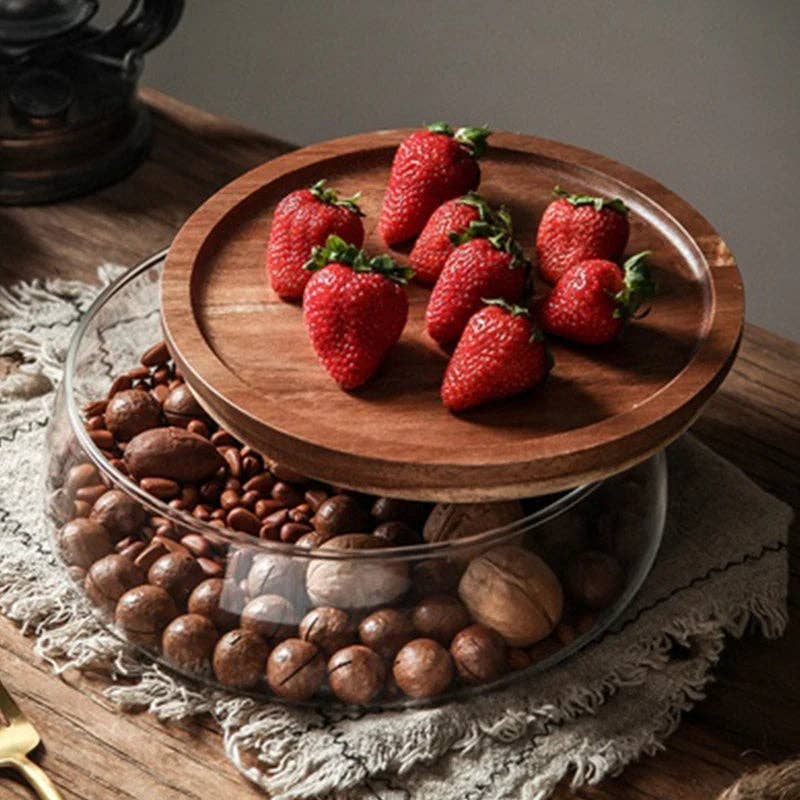 Wooden Food Container: 8 inch