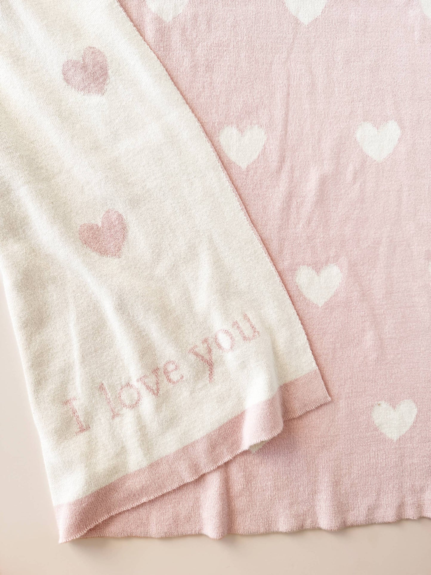 Blanket Heart I Love You Baby Blush Pink Valentine's Gift