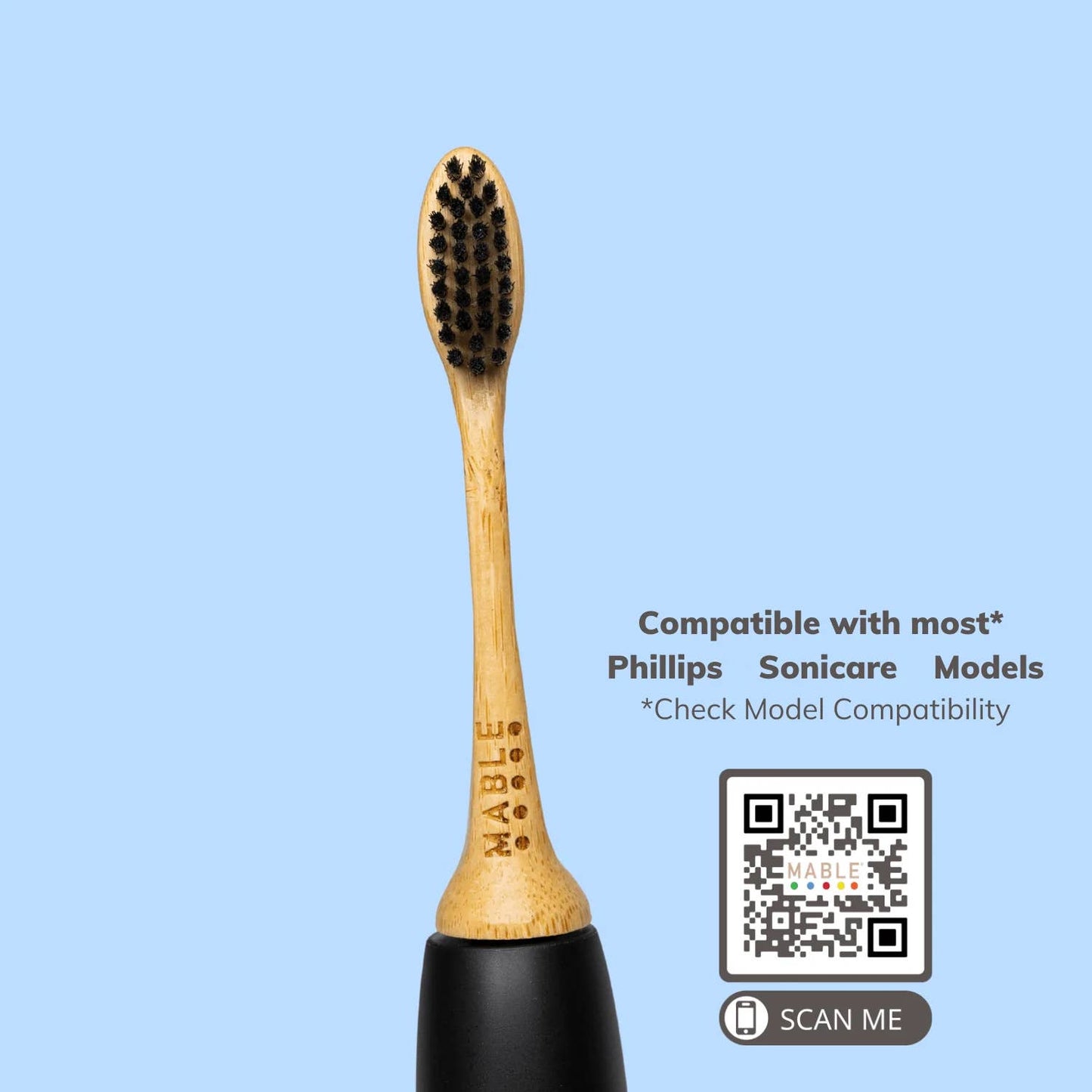 Bamboo Toothbrush Head compatible with Philips Sonicare