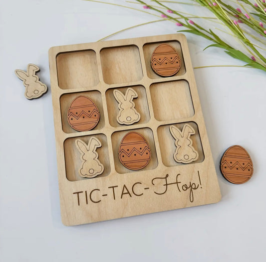 Easter Bunny Tic-Tac-Toe Game - Spring Easter Gift