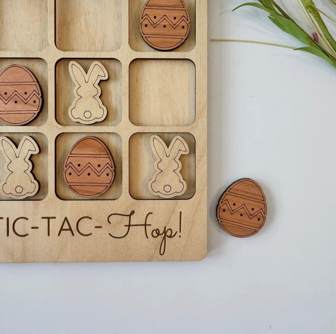 Easter Bunny Tic-Tac-Toe Game - Spring Easter Gift