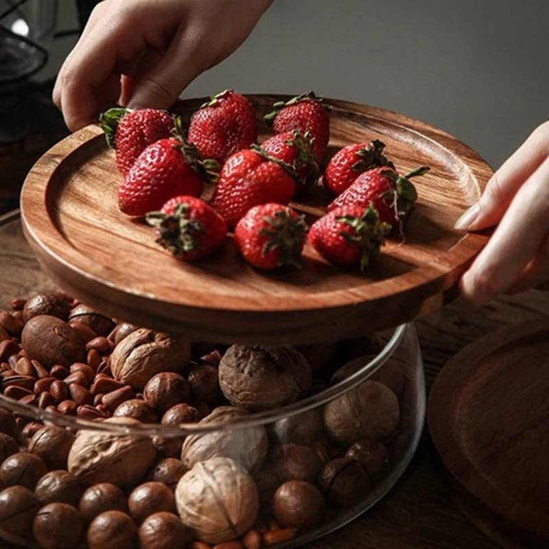 Wooden Food Container: 8 inch