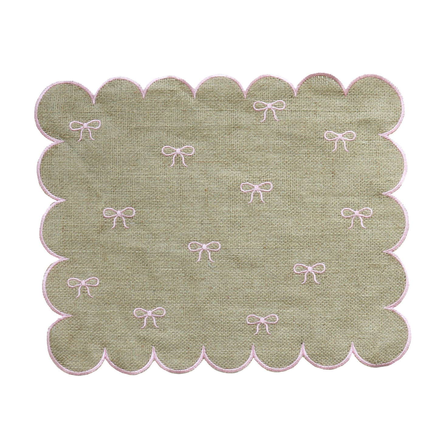 Rectangular Mini Bows Placemats: Soft Blue