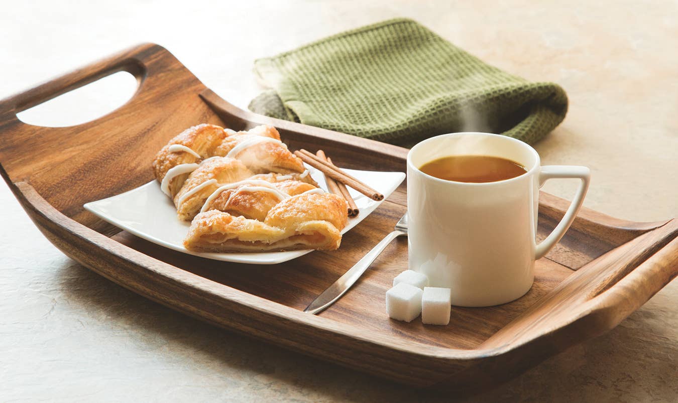 Norwegian Saddle Serving Tray, Acacia