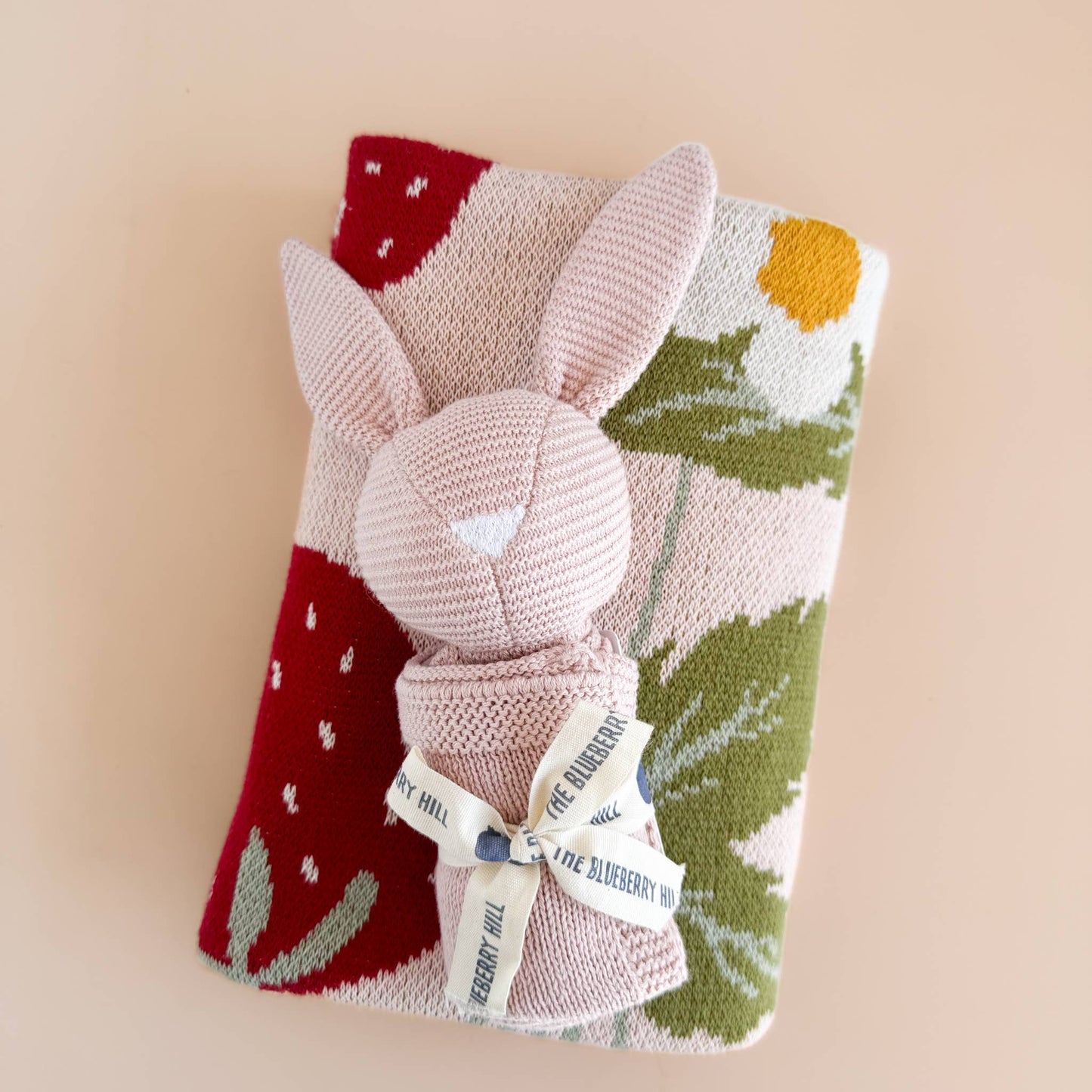 Lovey Bunny Pink Baby Gift Blanket Toy Spring Summer