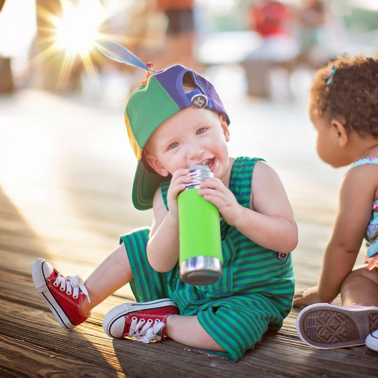 Kiki® 11oz Sippy Bottle: Aqua Sleeve