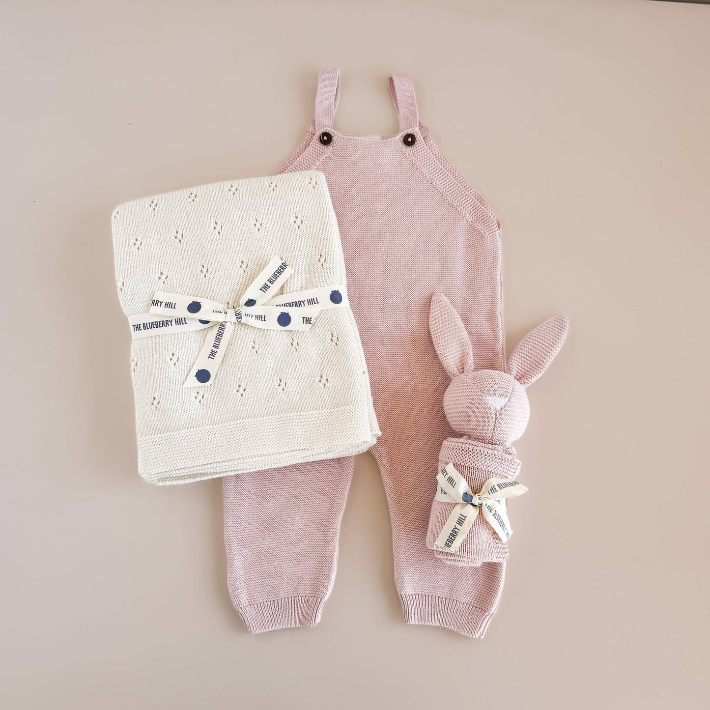 Lovey Bunny Pink Baby Gift Blanket Toy Spring Summer
