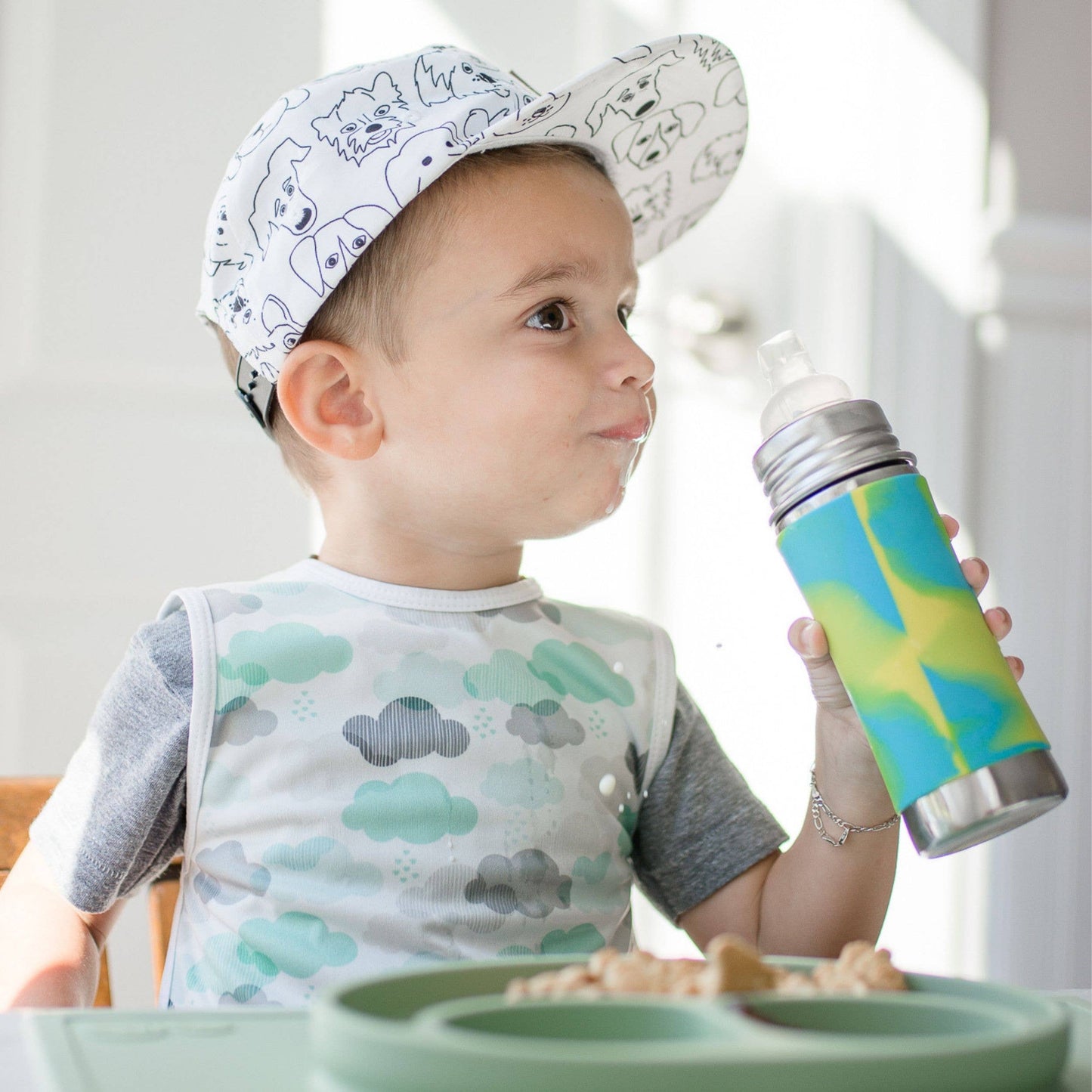 Kiki® 11oz Sippy Bottle: Moss