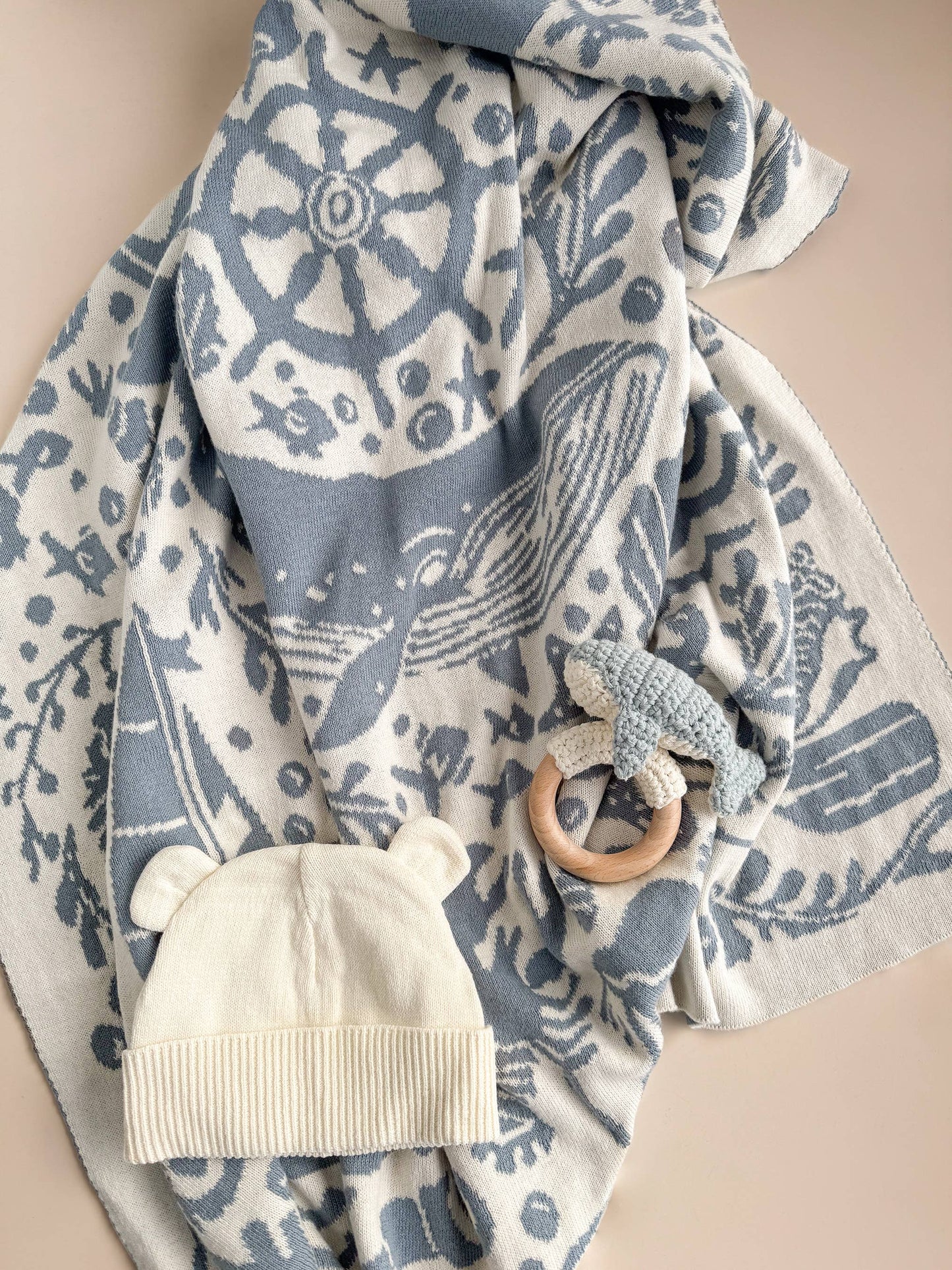 Blanket Nautical Cotton Baby Gift Spring Summer Ocean